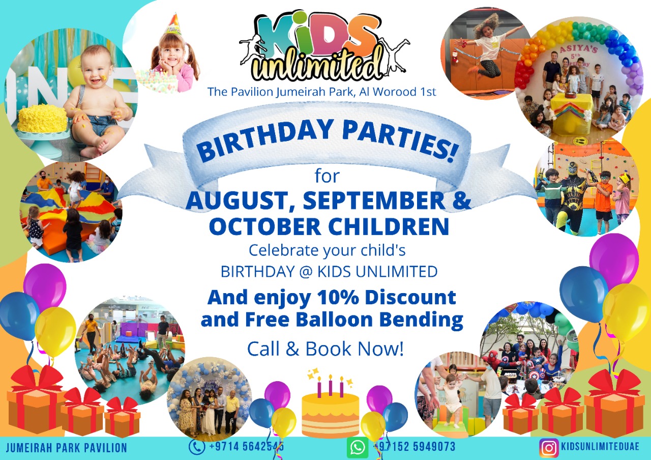 birthday spaces for kids in dubai
